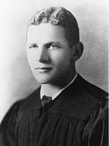 Sidney R. Garfield graduation portrait black and white