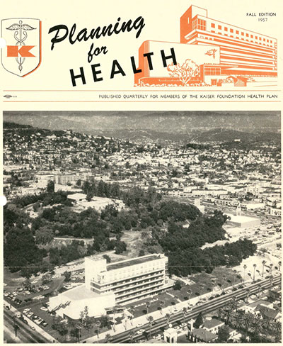 Cover of Southern California Planning for Health featuring expansion of operating room facilities at the new Los Angeles hospital — Fall 1957